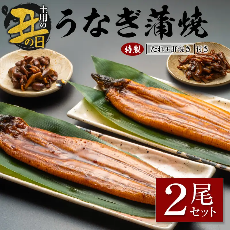 【土用の丑の日】うなぎ蒲焼2尾セット 計362g以上 肝焼き付 中村商店