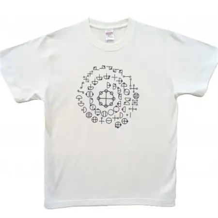 Tシャツ カタカムナ 麻炭 白 (半袖 150サイズ)【1619671】