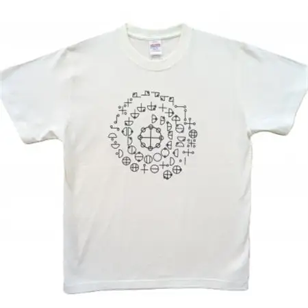 Tシャツ カタカムナ 麻炭 白 (半袖 Lサイズ)【1619676】