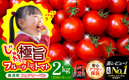 フルーツミディトマト 2kg（1kg×2箱）トマト 野菜  [m37-a025]
