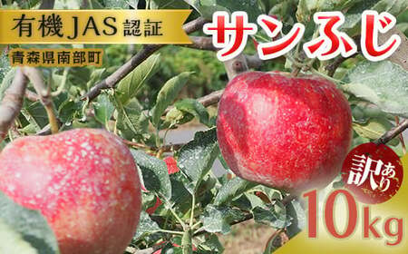 《訳あり》 有機JAS認証 サンふじ りんご 約10kg 【和楽堂りんご養生農苑】 オーガニック 無農薬 F21U-288