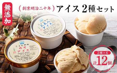 創業明治二十年 森田麹・味噌店の三五八アイス・みそアイス12個セット 食べ比べ 無添加 アイスクリームセット F21U-450