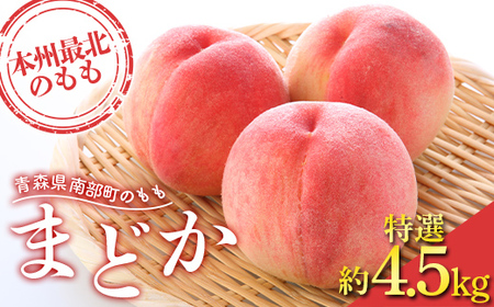 ≪先行予約≫ もぎたて発送 桃 まどか 特選 (大玉) 約4.5kg (10～15個) 【誠果園】 F21U-673
