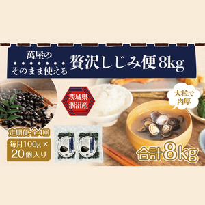 【4ヶ月定期便】涸沼産冷凍しじみ中粒２kg（100g×20p）（CA-11）