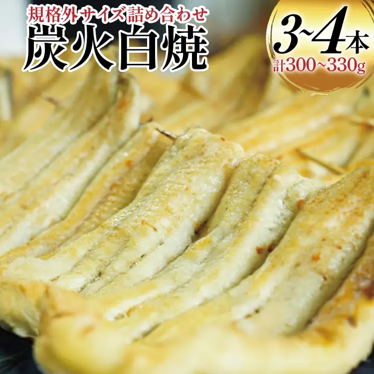 うなぎ 国産 訳あり 白焼 血抜き締め 300～330g セット 3～4本程度 [ヤママツ村田商店 静岡県 吉田町 22424596-a]
