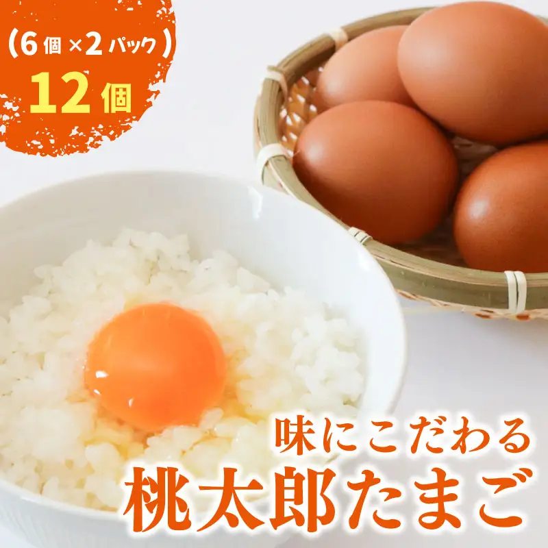 【桃太郎たまご】 6個入り×2パック【たまご 高知県 南国市】