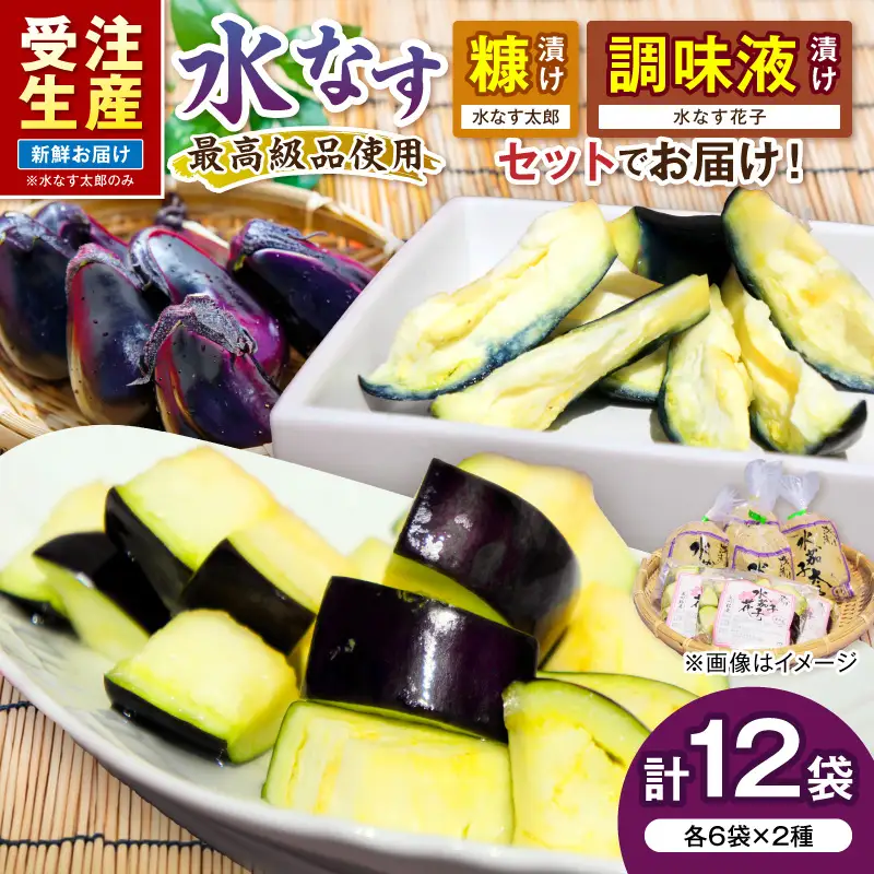 泉南銘産 水なすペアセット 太郎＆花子 計12個【042D-025】