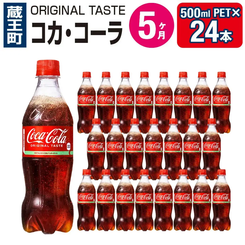 【5か月連続お届け】コカ・コーラ　500ml PET×24本　【04301-0033】