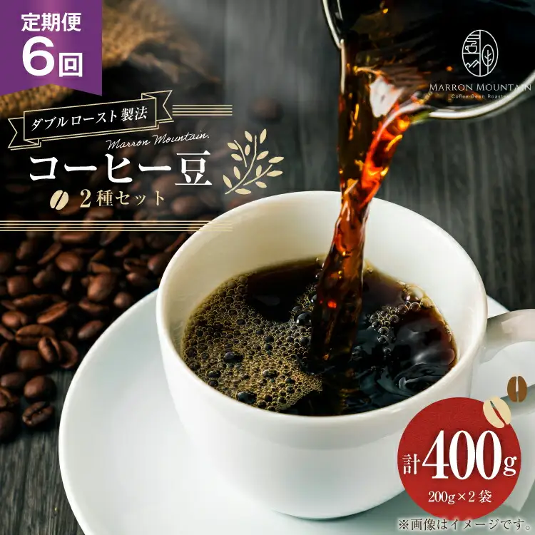 定期便 6回 コーヒー豆 2種セット 200g×2袋 [株式会社MARRON MOUNTAIN 埼玉県 小川町 310]