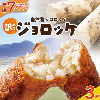 Y19-05 じねんじょコロッケ ジョロッケ 3個セット 自然薯 コロッケ