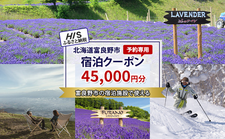 HISふるさと納税宿泊予約専用クーポン（北海道富良野市）45,000円分