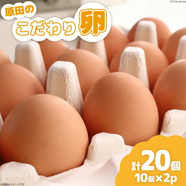 卵 原田のこだわり卵 10個 2パック 計 20個 [山崎幹男養鶏場 福岡県 筑紫野市 21760867]