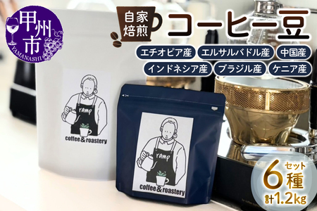 【ramp】自家焙煎 コーヒー豆 6種類 各200g 計1200g（MG）H-1560