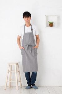 ヒッコリーデニムホルターネックエプロン