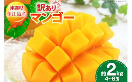 【期間限定発送】 訳あり マンゴー (アーウィン種) 約 2kg (4～6玉) [伊江村マンゴー部会 沖縄県 伊江村 ie47bde320010]