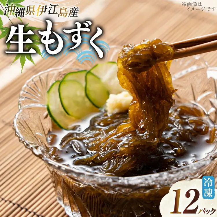 もずく 伊江島産 生もずく 冷凍 12パック [伊江漁業 沖縄県 伊江村 ie47bde290000]