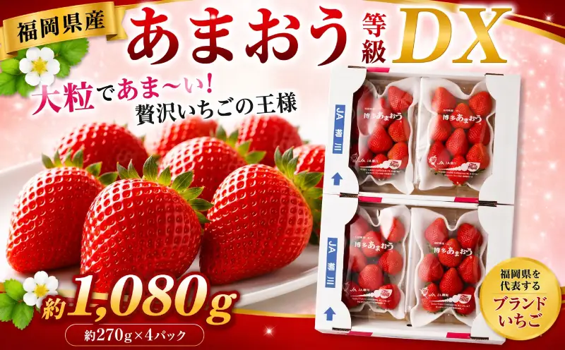 いちご DX等級 あまおう 1kg以上【2027年先行予約】 | 苺 イチゴ 福岡県 