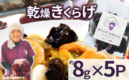 乾燥きくらげ 8g×5P ともちゃん農園| 乾燥きくらげ きくらげ 贈答用 乾燥 きくらげ 食物繊維 鉄分 カルシウム ビタミンD カリウム アミノ酸  高血圧予防 ふるさと 納税 栃木県 那珂川町 送料無料