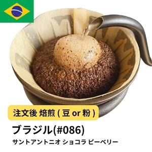 【粉】コーヒー #086 エスプレッソ ブラジル サントアントニオ ショコラ ピーベリー 310g 当日焙煎 大山珈琲