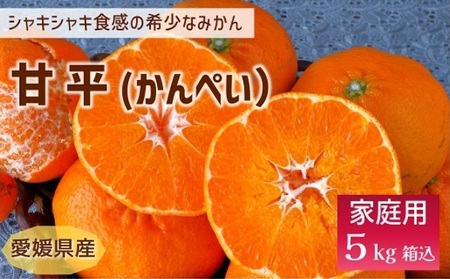 【2027年先行予約】甘平 みかん 愛媛 バラ詰め 5kg 人気 数量限定 先行予約 【2027年2月上旬以降発送】 柑橘 愛媛県産 伊予市｜C131