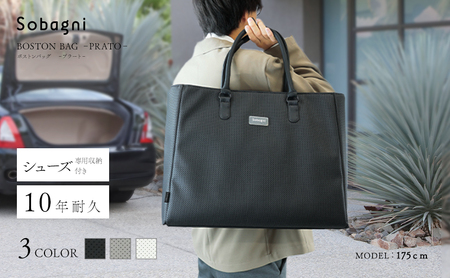 Sobagni ボストンバッグ -PRATO- ゴルフ カバン バッグ ホワイト
