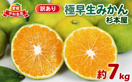 温州みかん 訳あり 極早生 7kg 杉本屋 温州みかん B010-143022