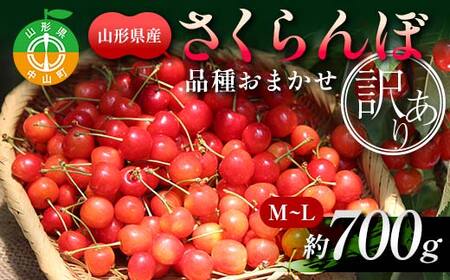 《2026年発送先行予約》【訳あり】さくらんぼ約700g M～L (佐藤錦or紅秀峰) 果物 くだもの フルーツ 夏果物 サクランボ ご家庭用 ご自宅用 F4A-0946