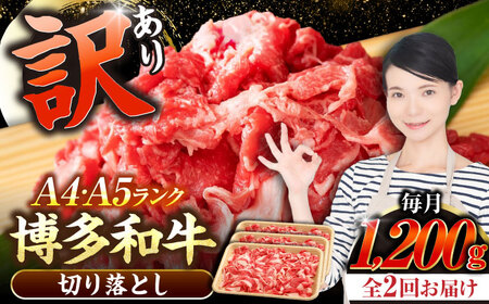 【全2回定期便】【訳あり】【A4-A5ランク】博多和牛 切り落とし 1.2kg（400g×３個） [VDZ120] 国産 カレー 肉じゃが