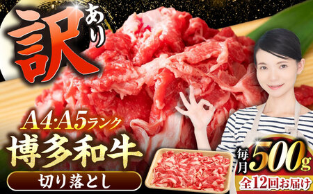 【全12回定期便】【訳あり】【A4-A5ランク】博多和牛 切り落とし 500g[VDZ047]国産 黒毛和牛 牛丼 肉じゃが