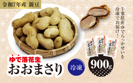 【令和7年産】冷凍　ゆでらっかせいおおまさり　900g 【 ふるさと納税 人気 おすすめ ランキング 落花生 おおまさり 冷凍 大粒 大容量 千葉県 山武市 送料無料 】SME007