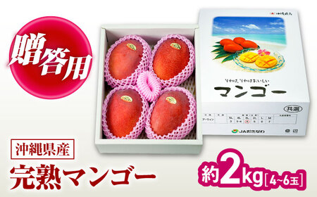 【2026年発送】 完熟マンゴー 約2kg (4〜6玉) 贈答用 沖縄マンゴー