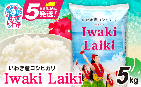 いわきコシヒカリ5kg コシヒカリ