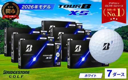 【2026】ゴルフボール 7D ブリヂストン TOUR B XS ホワイト