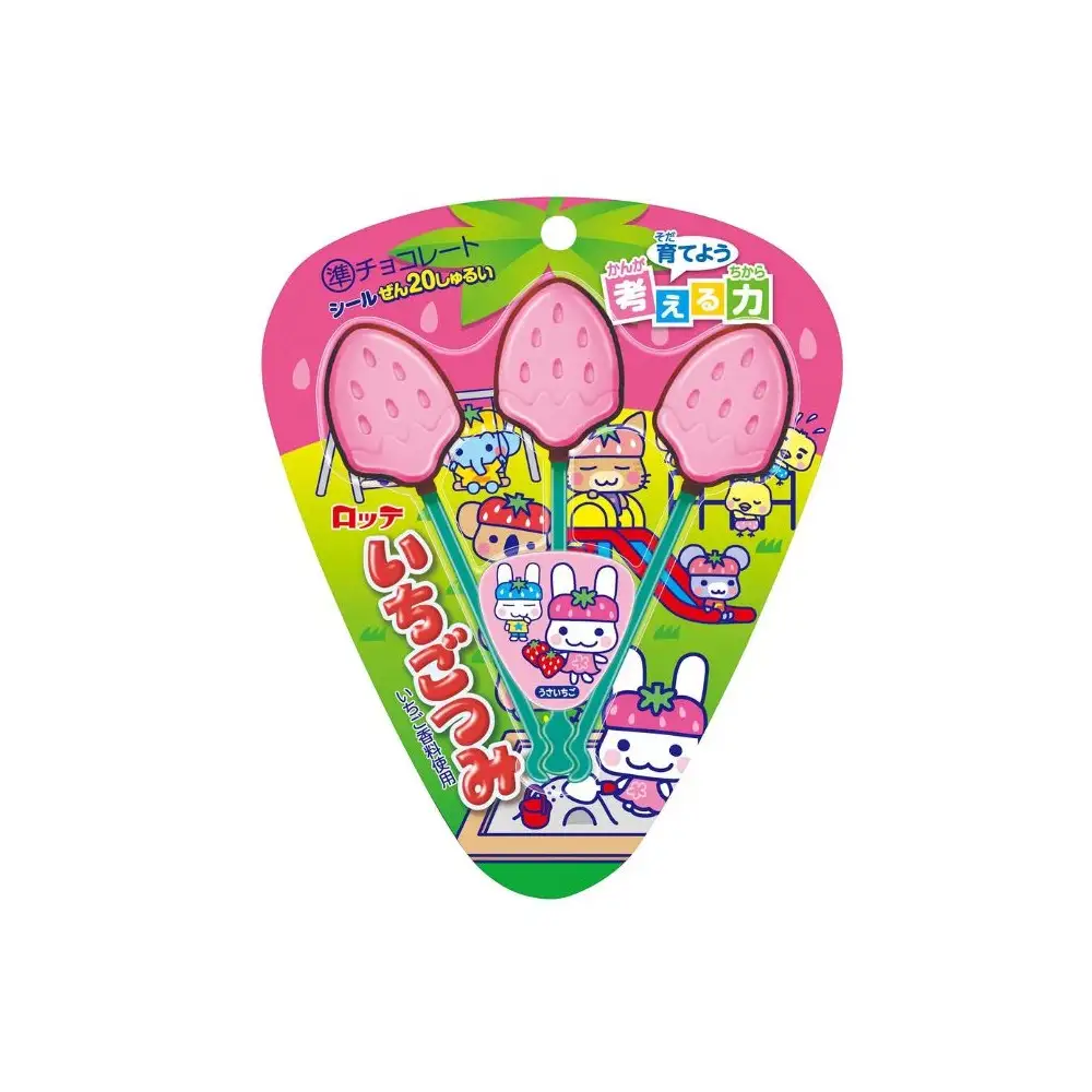 ロッテ「いちごつみ３本」３本×20個 翔栄通商【LOTTE チョコレート チョコ いちご 苺 三重県 四日市市 四日市 四日市市ふるさと納税】