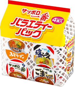 サッポロ一番 ミニどんぶり バラエティーパック ４食入 × 6パック（ しょうゆ味 みそラーメン 塩らーめん ごま味ラーメン ） 計 24食 セット インスタント 醤油 味噌 胡麻 ラーメン 詰め合わせ ミニ カップ麺 アソート カップヌードル ケース 箱買い 即席麺 非常食 保存食 常温 保存 千葉県 旭市 サンヨー食品 set004