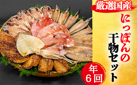藤文の「にっぽんの干物セット定期便」（年６回）  あじ 鯵 金目鯛 いか イカ さば 鯖 真ほっけ かます カマス ひもの 一夜干し 定期便 冷凍 西伊豆 伊豆 ギフト お歳暮 お中元[0823207]