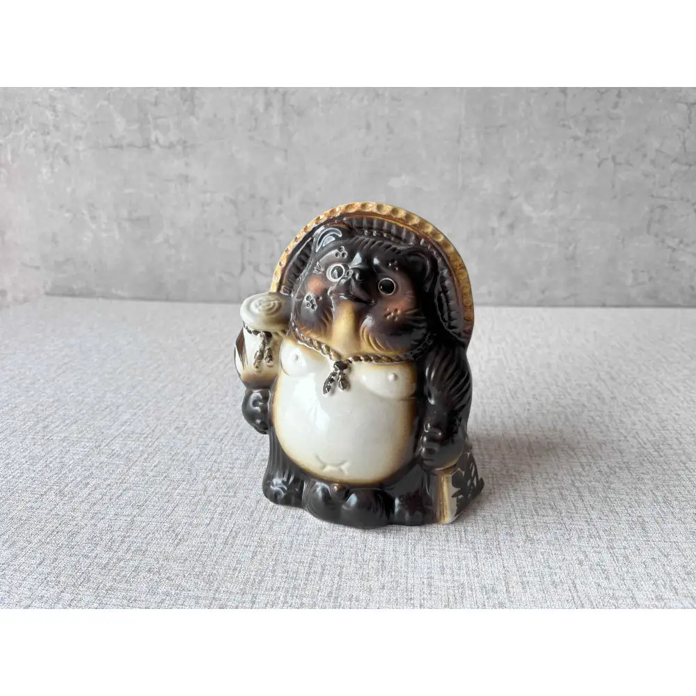 信楽焼　たぬき貯金箱 16cm