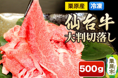 栗原産仙台牛 大判切落し 500g