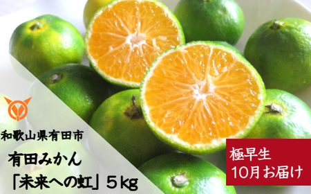【10月お届け】◇極早生◇有田みかん「未来への虹」5kg（B1035-1）