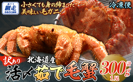 【訳あり】活〆茹で毛蟹1尾 約300g 【ふるさと納税 人気 おすすめ ランキング カニ かに 蟹 毛がに 毛蟹 毛ガニ 活〆 茹で 茹で毛ガニ 活〆毛ガニ 活〆毛がに 訳あり 海鮮 オホーツク 北海道 網走市 送料無料 】  ABAO2199