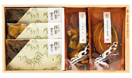 1765　〈伊勢せきや〉御食つくに　椿　アワビ  貝 つぼやき  ギフト 帆立 佃煮 ごはんのお供 子持しぐれ お茶漬け