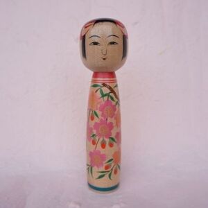 No.0493蒔絵こけし８寸 土湯こけし工人近野明裕作