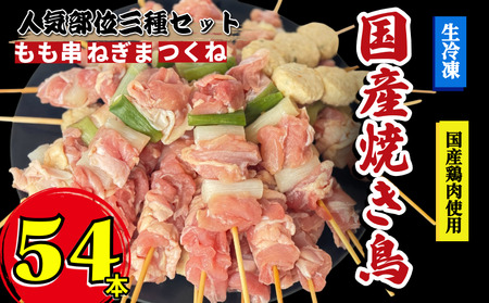 焼き鳥 セット 54本 国産 焼き鳥