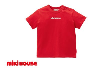 ミキハウス 丸ロゴ半袖Ｔシャツ （10-5229-577）【赤ー110】 AS43BI9-8
