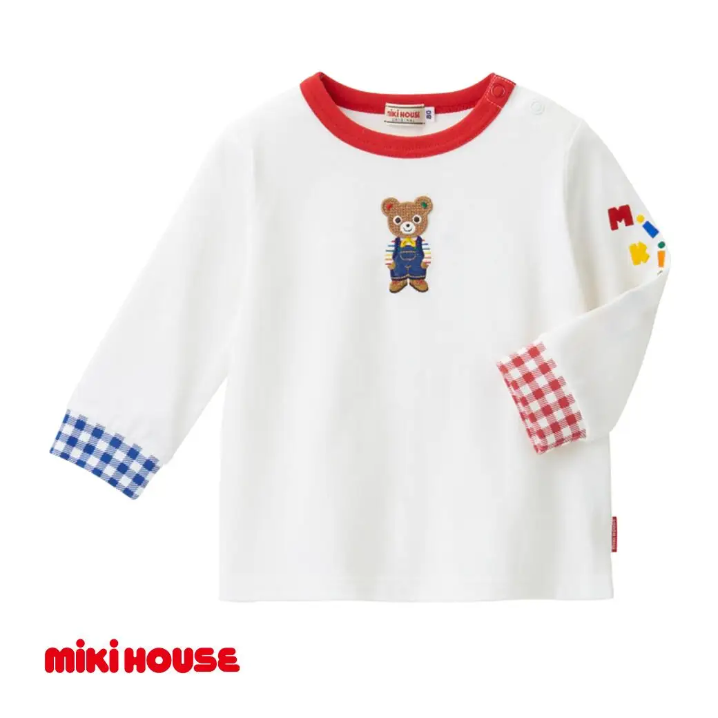 ミキハウス プッチー長袖Ｔシャツ（10-5246-497）【白ー90】 AS43EA1-1