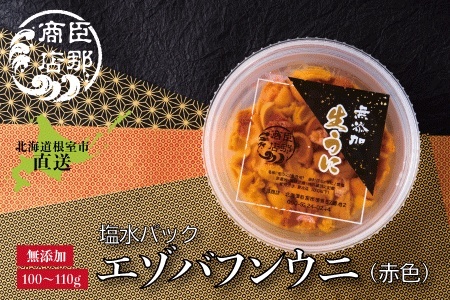 エゾバフンウニ(赤色)塩水パック100～110g×1パック B-22001