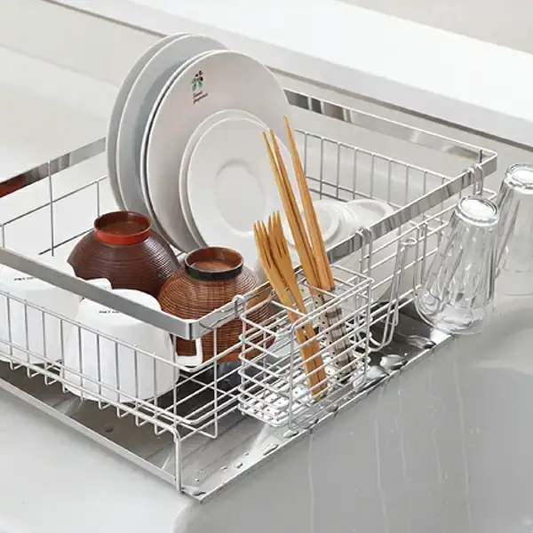 【お値下げ不可】燕三条　ステンレス 製 キッチンラック　水切りラック 燕三条水切り直販店] 突っ張り式 ステンレス 調味料ラック