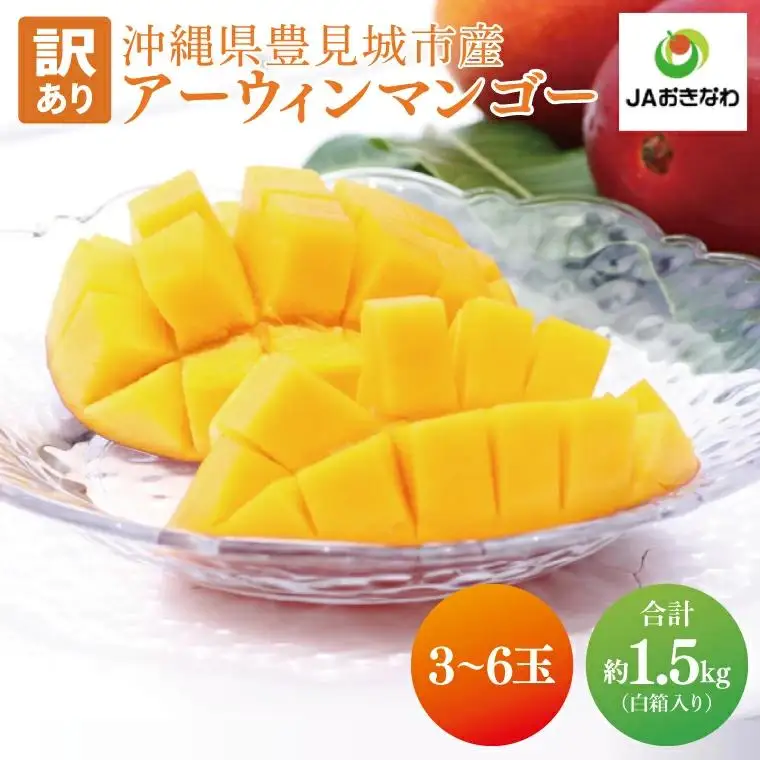 【訳あり】菜々色畑のアーウィンマンゴー 3～6玉(約1.5kg)【白箱】 ご家庭用