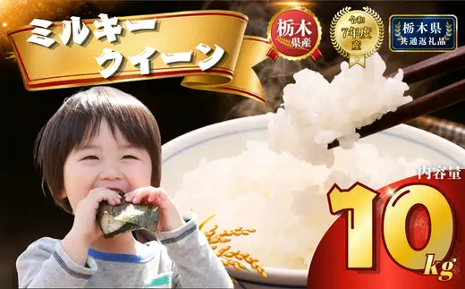 栃木県産 ミルキークイーン 10kg（5kg×2袋）【栃木県共通返礼品】AB | 栃木県 下野市