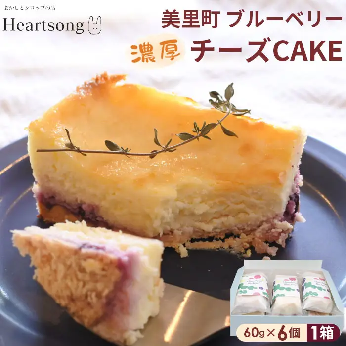 美里町ブルーベリーチーズCAKE　1箱（60g×6個）  [No.190]